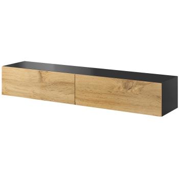 Komoda RTV 180 GIVI VG1G czarny / dąb wotan