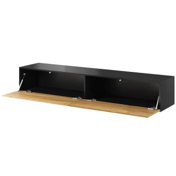 Komoda RTV 180 GIVI VG1G czarny / dąb wotan