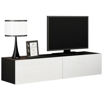 Komoda RTV 140 GIVI VG4C czarny / biały połysk