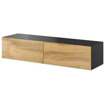 Komoda RTV 140 GIVI VG4G czarny / dąb wotan