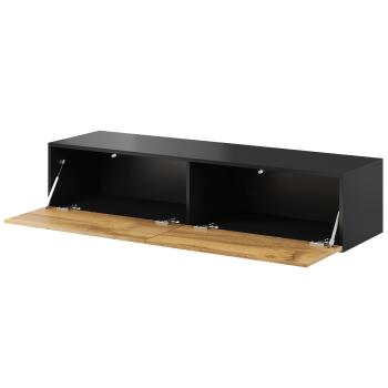 Komoda RTV 140 GIVI VG4G czarny / dąb wotan
