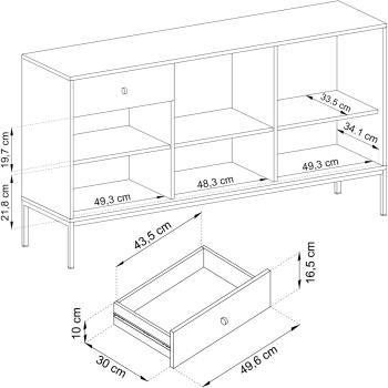 Wymiary: Komoda MONEO 05